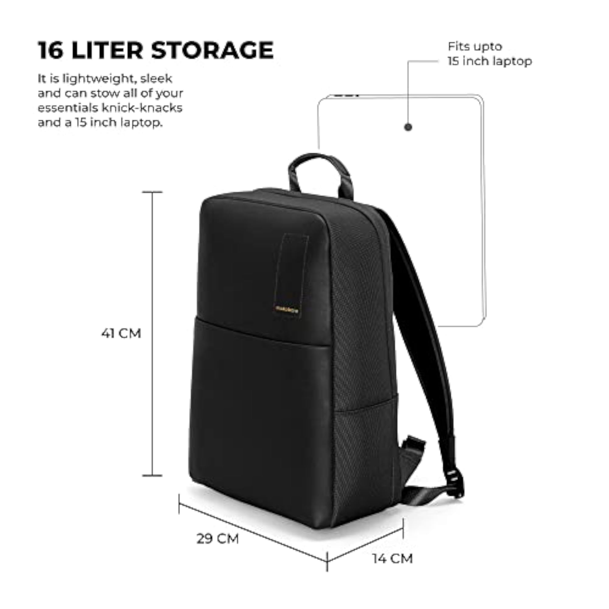 The Backpack 16L Premium Nylon 15" Unisex Laptop Backpack
